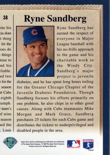 Ryne Sandberg  baseball card collectible - Main Image 2