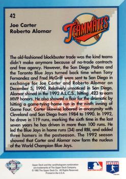 BlockBuster Trade (Roberto Alomar / Joe Carter)  baseball card collectible - Main Image 2