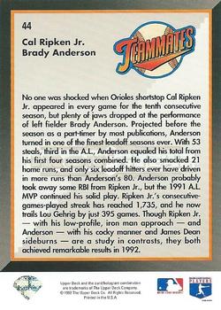 Iron and Steal (Cal Ripken Jr. / Brady Anderson)  baseball card collectible - Main Image 2