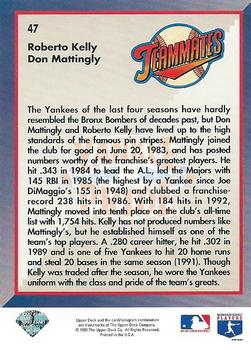 Yankee Pride (Roberto Kelly / Don Mattingly)  baseball card collectible - Main Image 2
