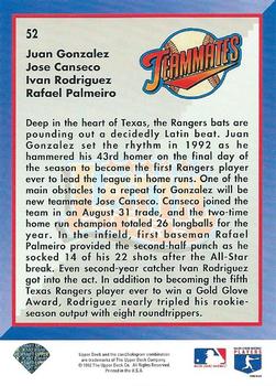 Latin Stars (Juan Gonzalez / Jose Canseco / Rafael Palmeiro / Ivan Rodriguez)  baseball card collectible - Main Image 2