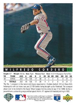 Wilfredo Cordero  baseball card collectible - Main Image 2