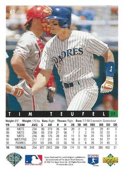 Tim Teufel  baseball card collectible - Main Image 2