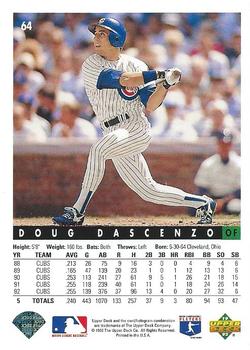 Doug Dascenzo  baseball card collectible - Main Image 2