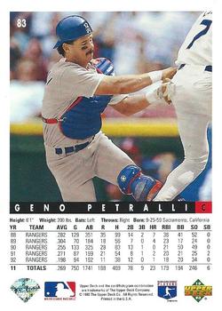 Geno Petralli  baseball card collectible - Main Image 2