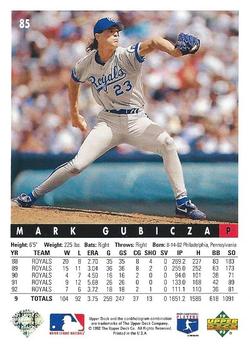 Mark Gubicza  baseball card collectible - Main Image 2