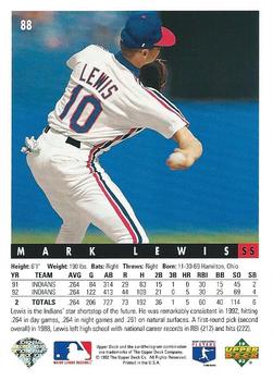 Mark Lewis  baseball card collectible - Main Image 2