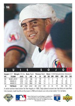 Luis Sojo  baseball card collectible - Main Image 2