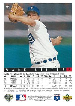 Mark Leiter  baseball card collectible - Main Image 2