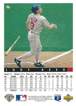 Jody Reed  baseball card collectible - Main Image 2