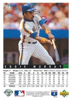 Eddie Murray  baseball card collectible - Main Image 2