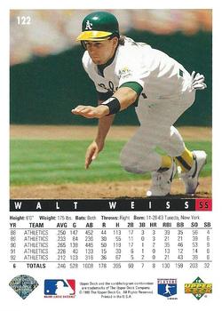 Walt Weiss  baseball card collectible - Main Image 2