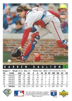 Darren Daulton  baseball card collectible - Main Image 2
