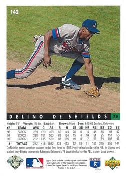 Delino DeShields  baseball card collectible - Main Image 2