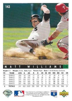 Matt Williams  baseball card collectible - Main Image 2
