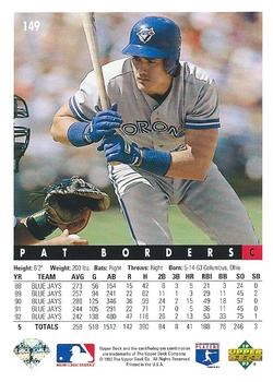Pat Borders  baseball card collectible - Main Image 2