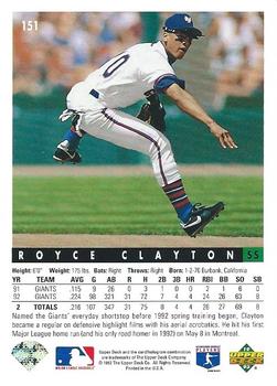 Royce Clayton  baseball card collectible - Main Image 2