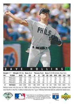 Dave Hollins  baseball card collectible - Main Image 2