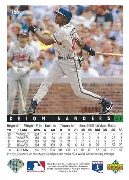 Deion Sanders  baseball card collectible - Main Image 2