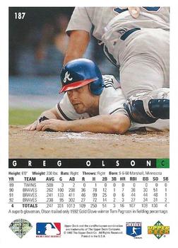 Greg Olson  baseball card collectible - Main Image 2