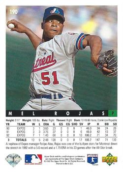 Mel Rojas  baseball card collectible - Main Image 2