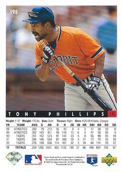 Tony Phillips  baseball card collectible - Main Image 2
