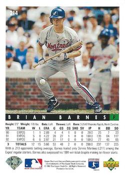 Brian Barnes  baseball card collectible - Main Image 2