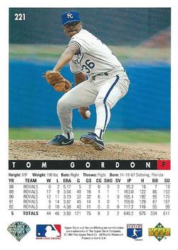 Tom Gordon  baseball card collectible - Main Image 2