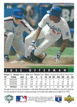 Jose Offerman  baseball card collectible - Main Image 2