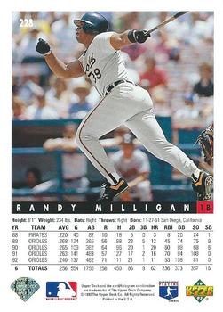 Randy Milligan  baseball card collectible - Main Image 2