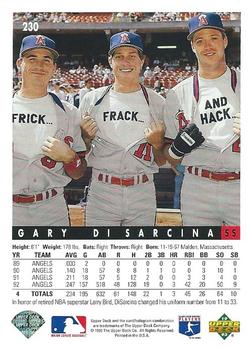 Gary DiSarcina  baseball card collectible - Main Image 2
