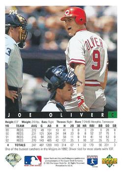 Joe Oliver  baseball card collectible - Main Image 2