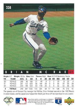 Brian McRae  baseball card collectible - Main Image 2