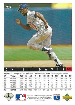 Chili Davis  baseball card collectible - Main Image 2