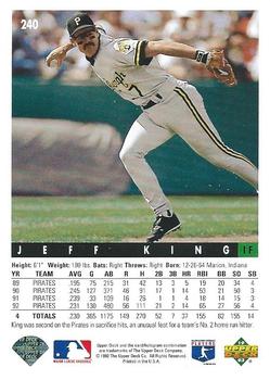 Jeff King  baseball card collectible - Main Image 2