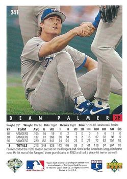 Dean Palmer  baseball card collectible - Main Image 2