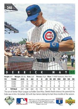 Derrick May  baseball card collectible - Main Image 2