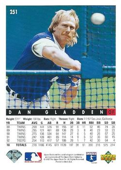Dan Gladden  baseball card collectible - Main Image 2