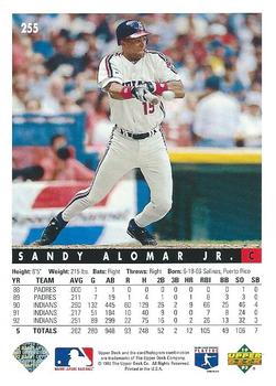 Sandy Alomar Jr.  baseball card collectible - Main Image 2