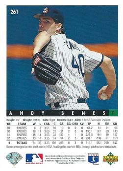 Andy Benes  baseball card collectible - Main Image 2