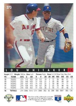 Lou Whitaker  baseball card collectible - Main Image 2