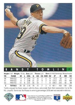 Randy Tomlin  baseball card collectible - Main Image 2