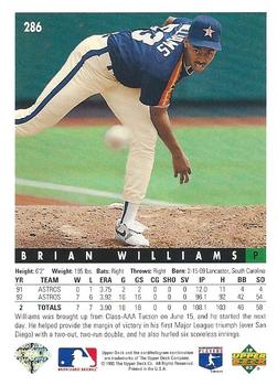 Brian Williams  baseball card collectible - Main Image 2