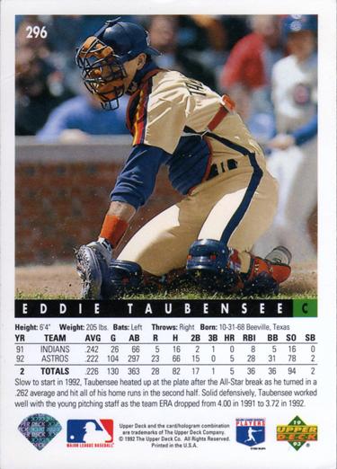 Eddie Taubensee  baseball card collectible - Main Image 2