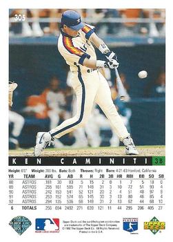 Ken Caminiti  baseball card collectible - Main Image 2