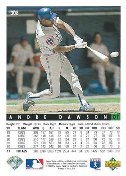 Andre Dawson  baseball card collectible - Main Image 2