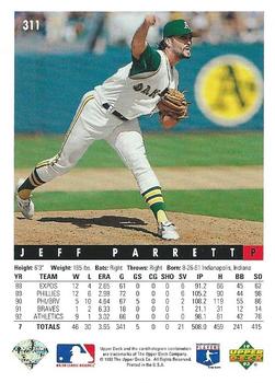 Jeff Parrett  baseball card collectible - Main Image 2