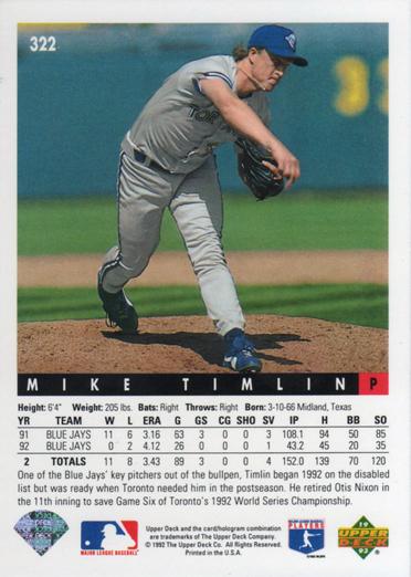 Mike Timlin  baseball card collectible - Main Image 2
