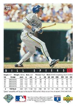 Bill Spiers  baseball card collectible - Main Image 2