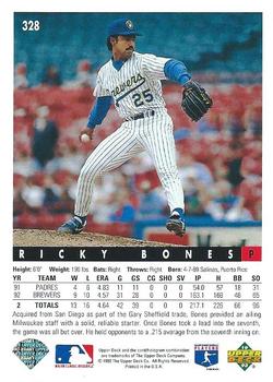 Ricky Bones  baseball card collectible - Main Image 2